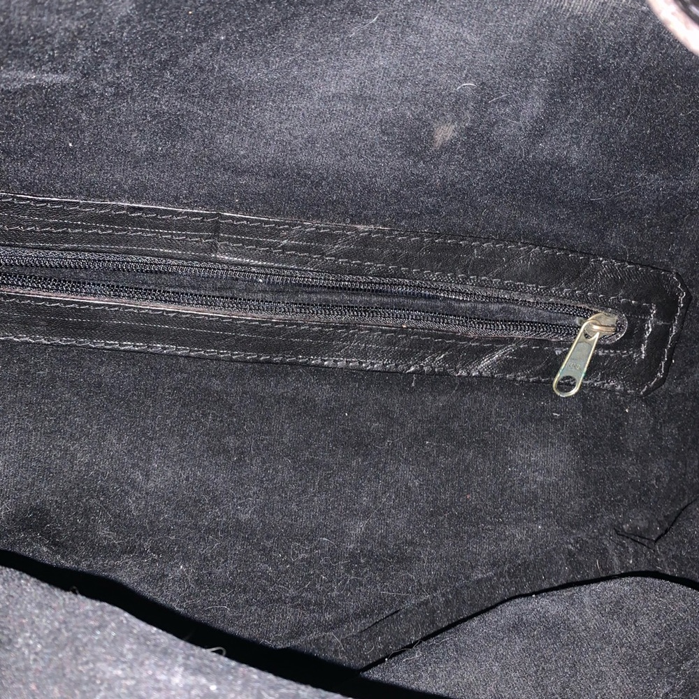 Large black leather men’s weekender satchel/duffel bag - Picture 3 of 4